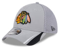 Chicago Blackhawks New Era Gray Linear Neo 39THIRTY Flex Hat product image 1, provided for visual reference and product