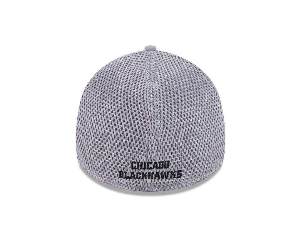 Chicago Blackhawks New Era Gray Linear Neo 39THIRTY Flex Hat product image 6, provided for visual reference and product