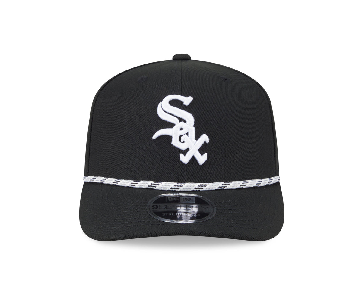 Chicago White Sox New Era Black Multi Rope 9SEVENTY Stretch Snap Adjustable Hat product image 2, provided for visual
