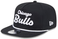 Chicago Bulls New Era Black Team Text The Golfer Snapback Hat product image 1, provided for visual reference and product