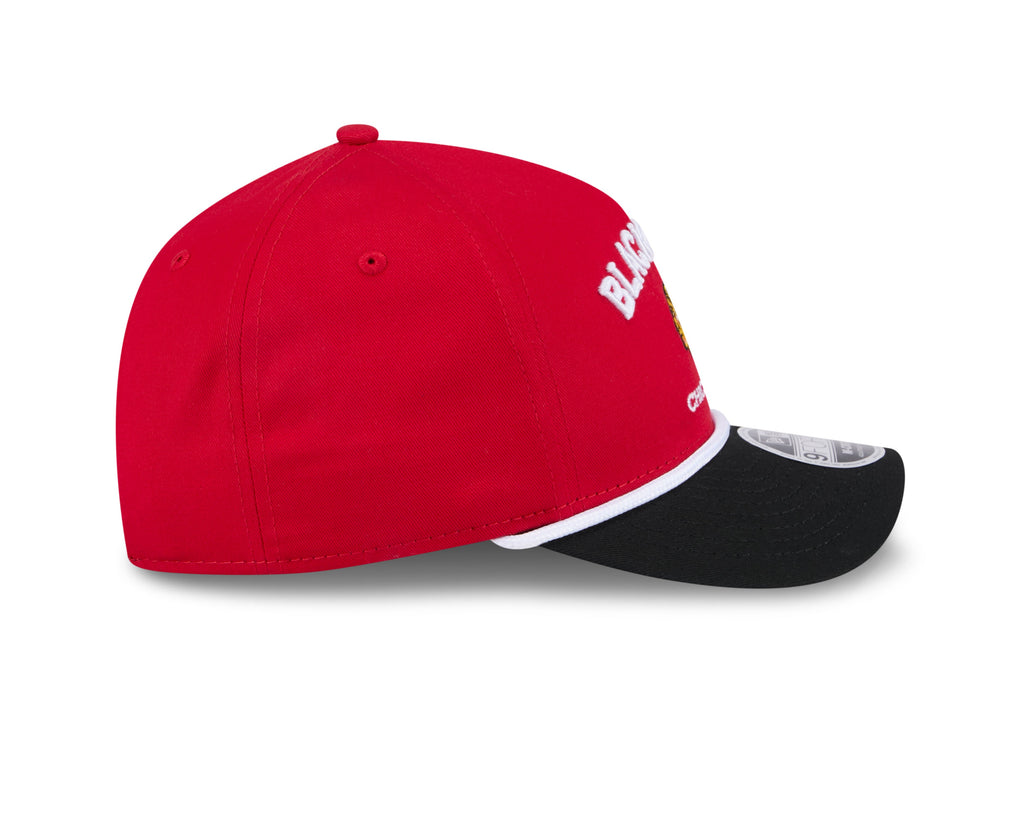 Chicago Blackhawks New Era Rope M-Crown 9FORTY Adjustable Hat product image 4, provided for visual reference and product