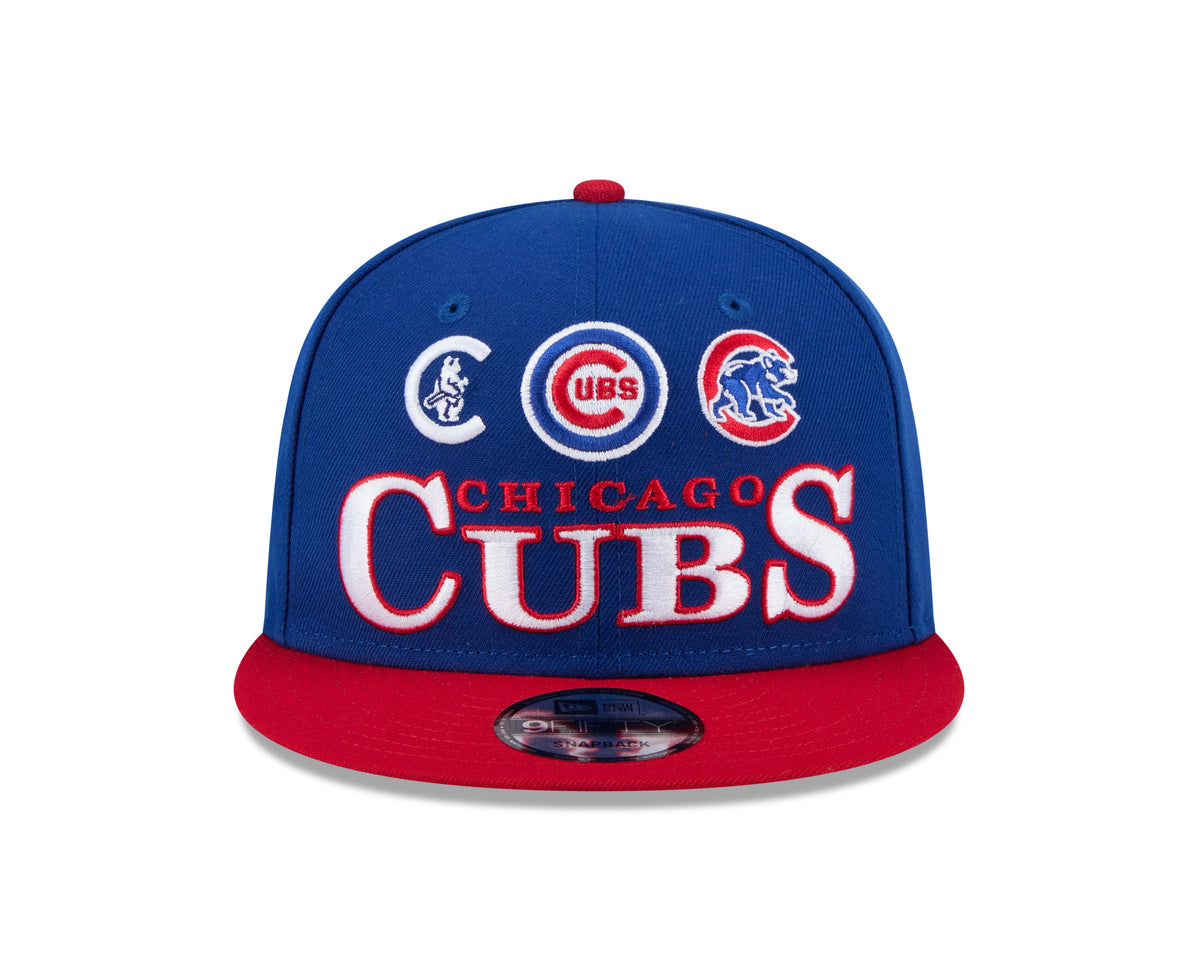 Chicago Cubs New Era 2 Tone Royal/Red Archive 9FIFTY Snapback Hat product image 2, provided for visual reference and product