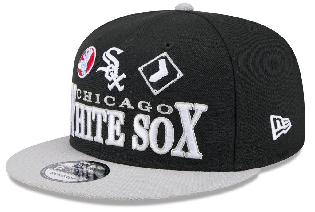 Chicago White Sox New Era 2 Tone Black/Gray Archive 9FIFTY Snapback Hat product image 1, provided for visual reference and