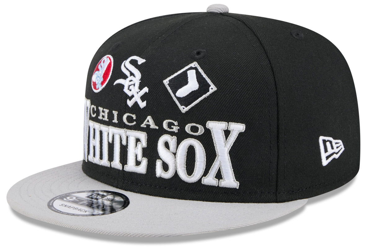 Chicago White Sox New Era 2 Tone Black/Gray Archive 9FIFTY Snapback Hat product image 1, provided for visual reference and