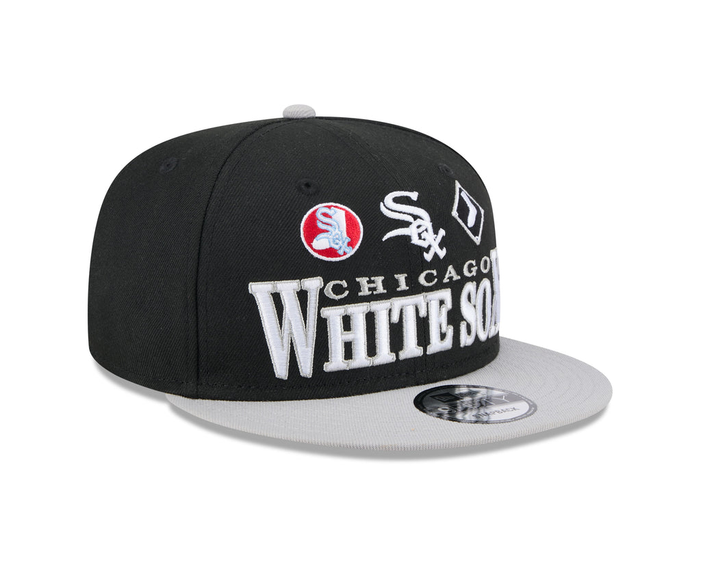 Chicago White Sox New Era 2 Tone Black/Gray Archive 9FIFTY Snapback Hat product image 3, provided for visual reference and