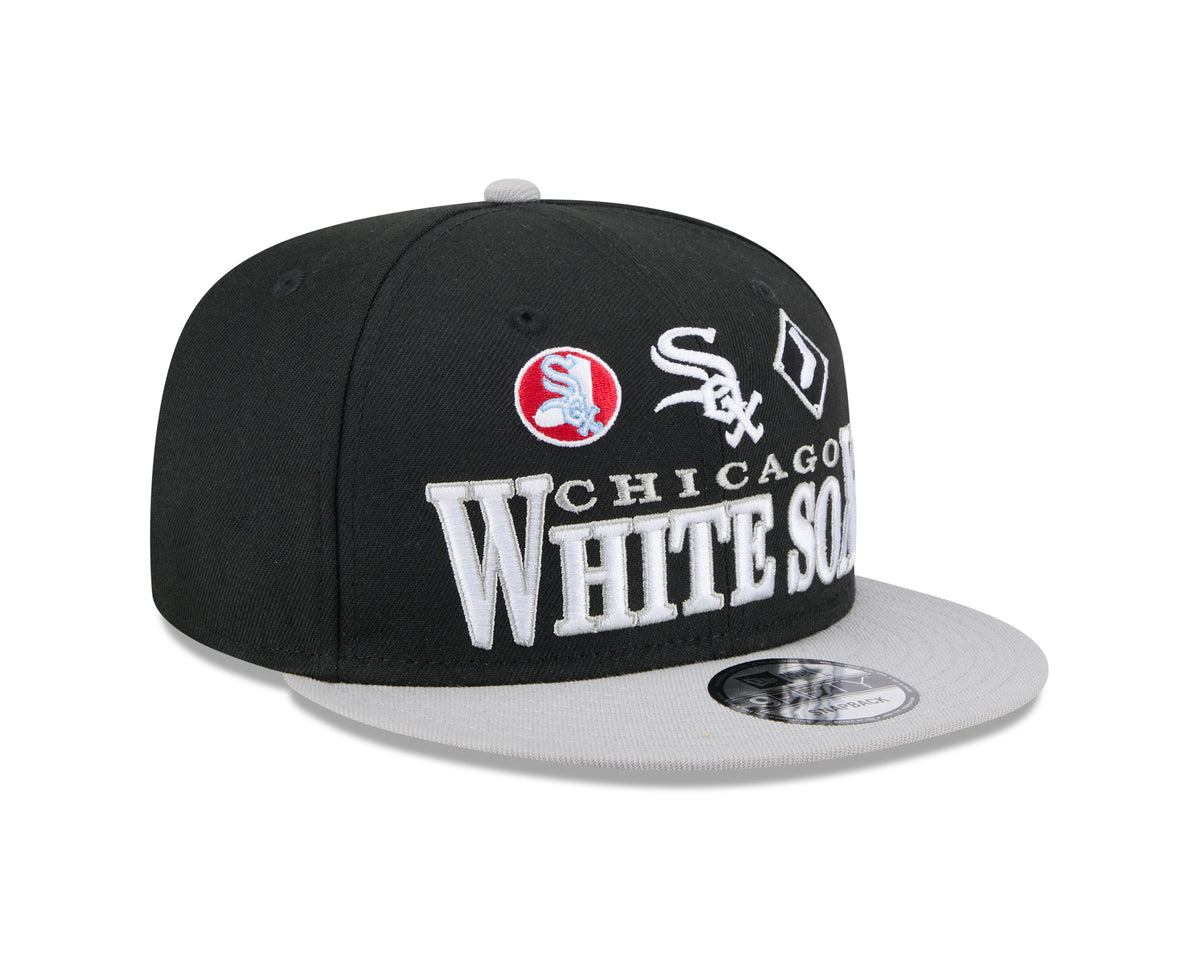 Chicago White Sox New Era 2 Tone Black/Gray Archive 9FIFTY Snapback Hat product image 3, provided for visual reference and