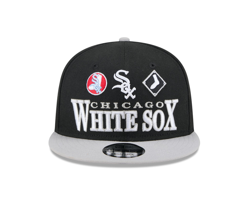 Chicago White Sox New Era 2 Tone Black/Gray Archive 9FIFTY Snapback Hat product image 2, provided for visual reference and