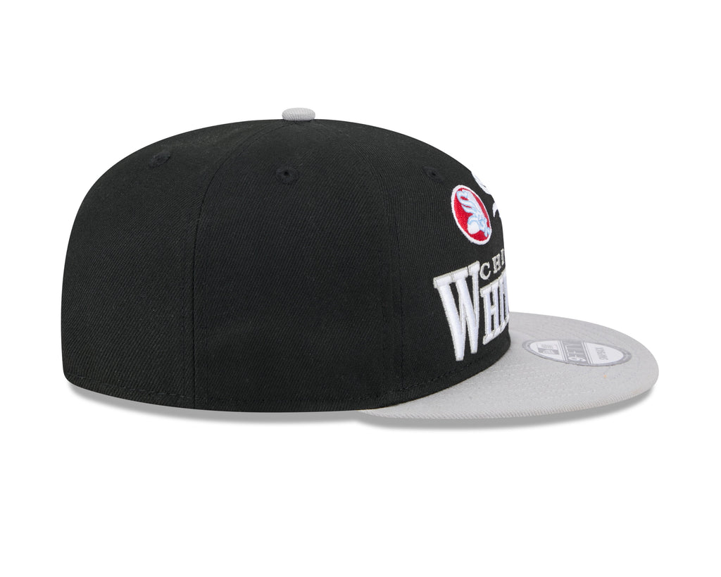 Chicago White Sox New Era 2 Tone Black/Gray Archive 9FIFTY Snapback Hat product image 5, provided for visual reference and