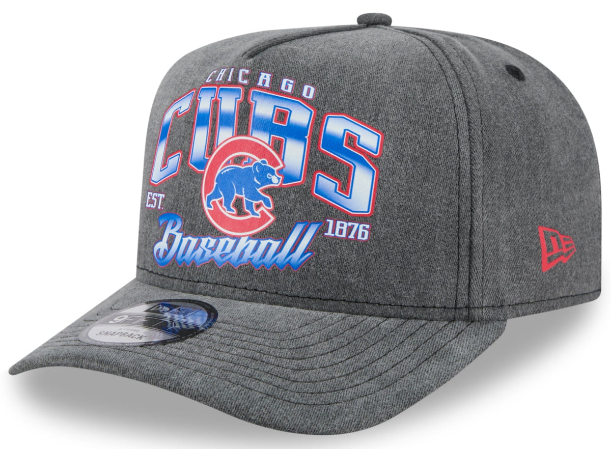 Chicago Cubs New Era Gray Washed 9FIFTY A-Frame Snapback Hat product image 1, provided for visual reference and product