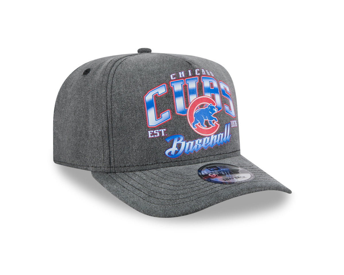 Chicago Cubs New Era Gray Washed 9FIFTY A-Frame Snapback Hat product image 3, provided for visual reference and product