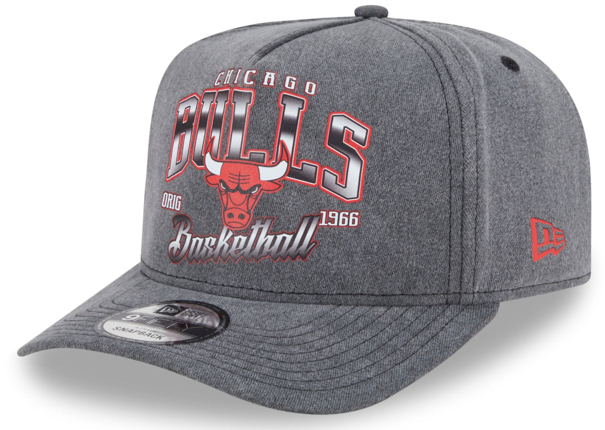 Chicago Bulls New Era Gray Washed 9FIFTY A-Frame Snapback Hat product image 1, provided for visual reference and product