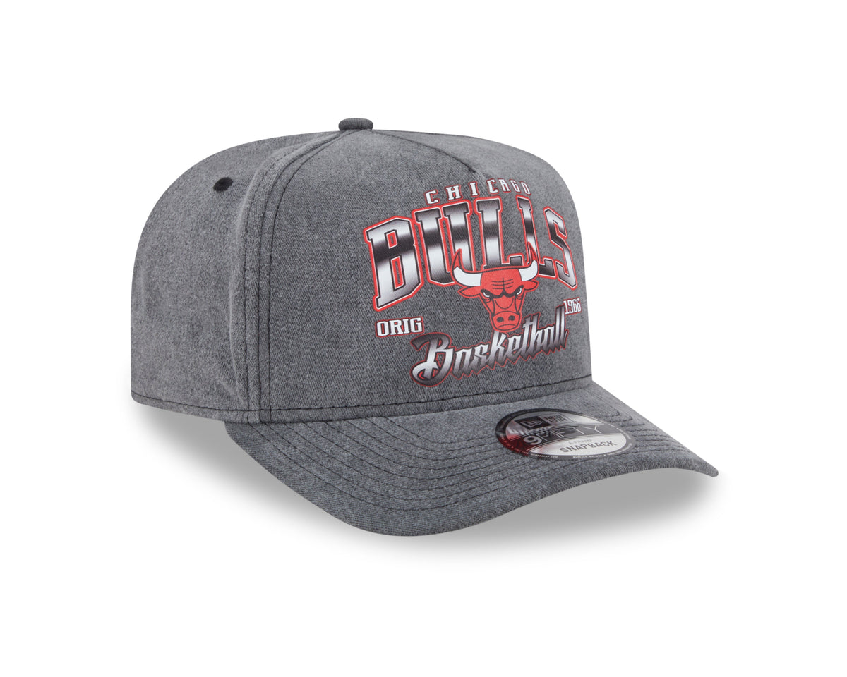 Chicago Bulls New Era Gray Washed 9FIFTY A-Frame Snapback Hat product image 3, provided for visual reference and product