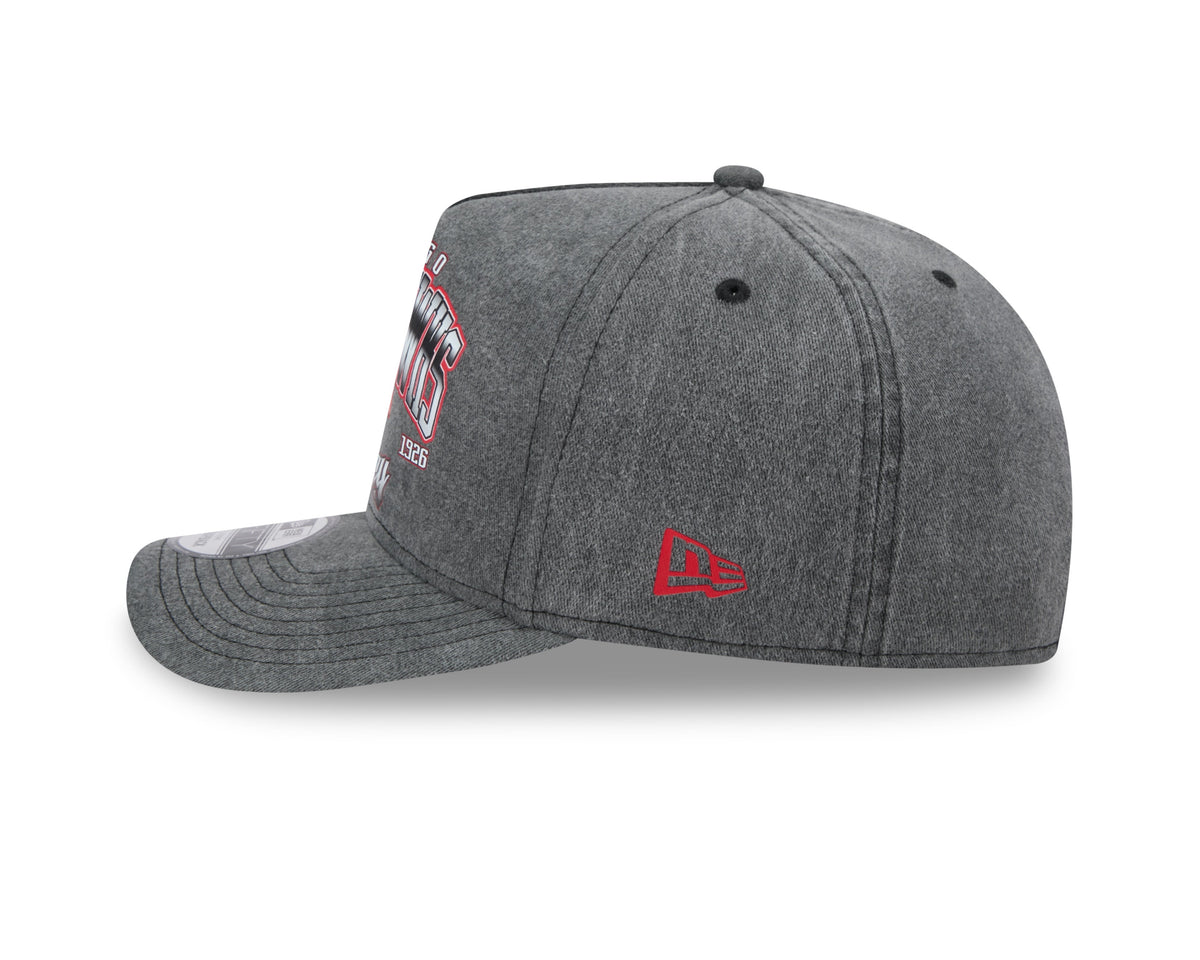 Chicago Blackhawks New Era Gray Washed 9FIFTY A-Frame Snapback Hat product image 4, provided for visual reference and