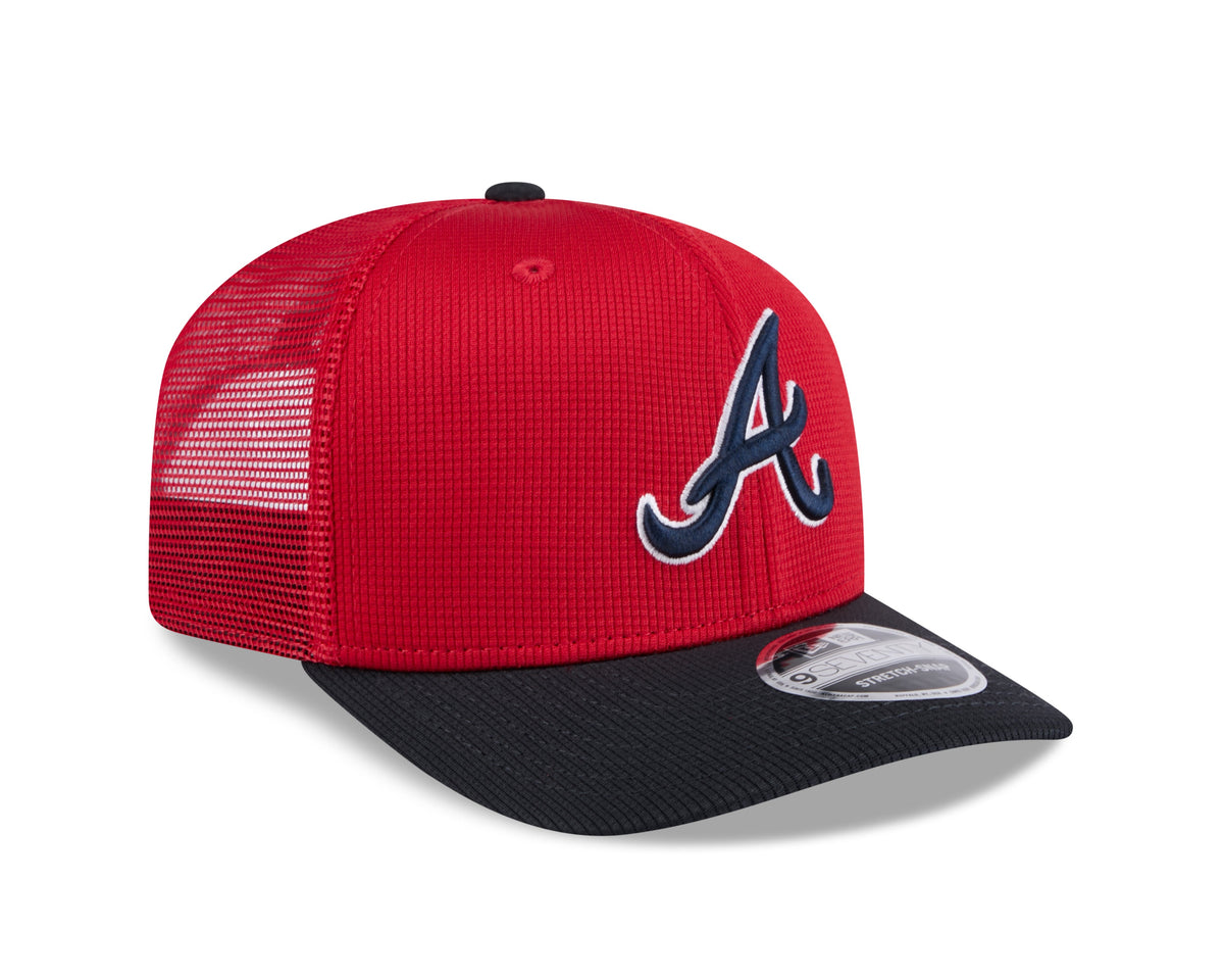 Atlanta Braves New Era Red/Navy 2025 Spring Training 9SEVENTY Trucker Hat product image 3, provided for visual reference and