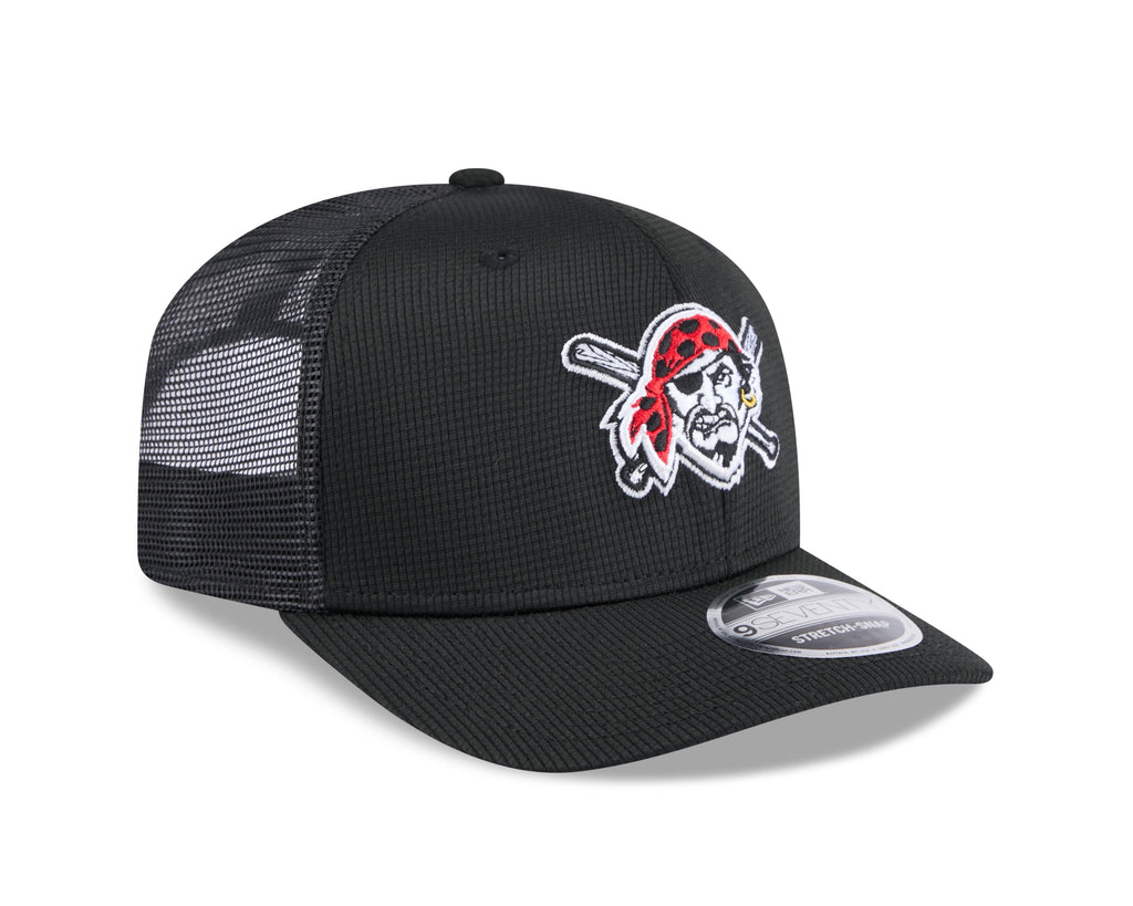 Pittsburgh Pirates New Era Black 2025 Spring Training 9SEVENTY Trucker Hat product image 3, provided for visual reference