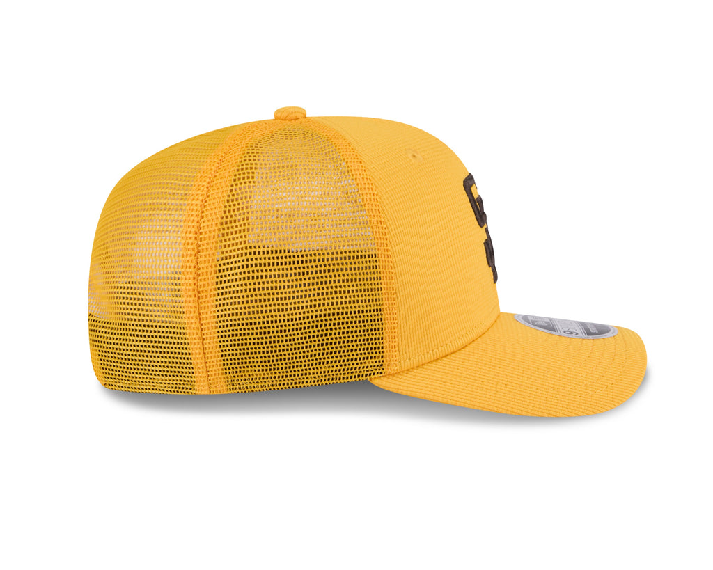 San Diego Padres New Era Yellow 2025 Spring Training 9SEVENTY Trucker Hat product image 5, provided for visual reference and