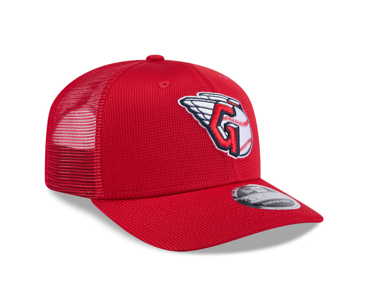 Cleveland Guardians New Era Red 2025 Spring Training 9SEVENTY Trucker Hat product image 3, provided for visual reference and