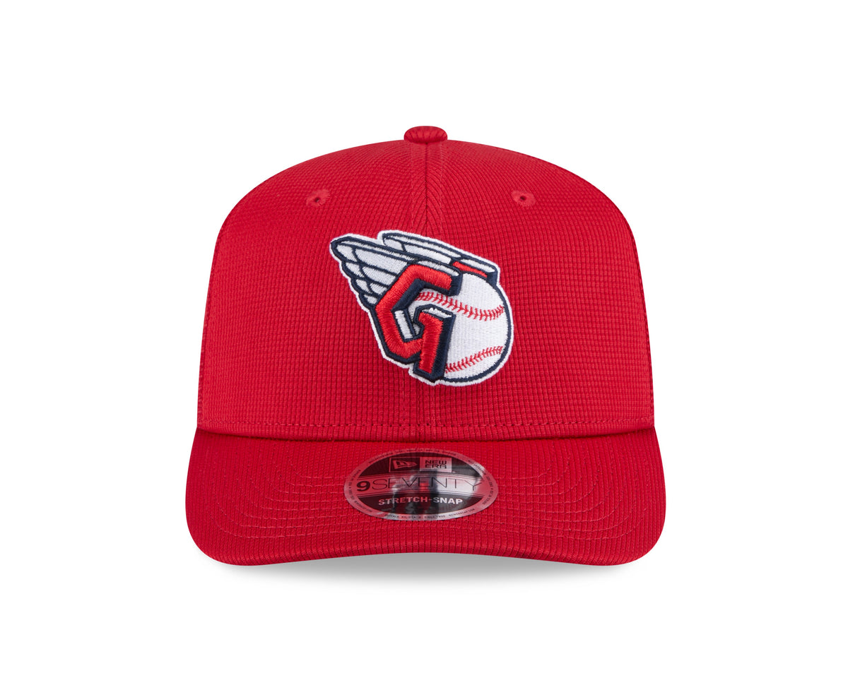 Cleveland Guardians New Era Red 2025 Spring Training 9SEVENTY Trucker Hat product image 2, provided for visual reference and