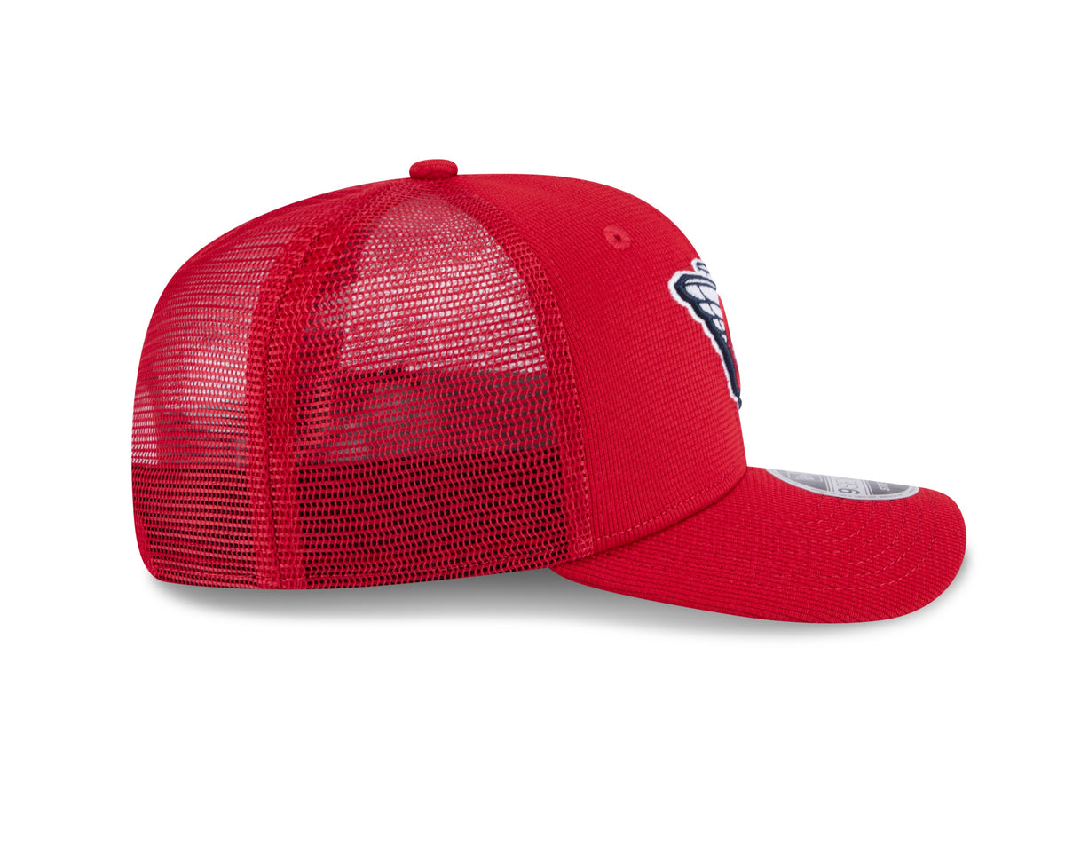 Cleveland Guardians New Era Red 2025 Spring Training 9SEVENTY Trucker Hat product image 5, provided for visual reference and