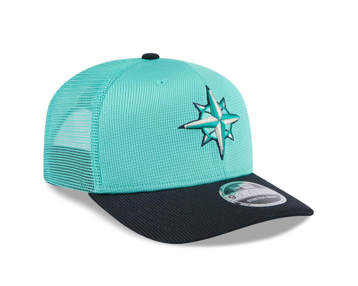 Seattle Mariners New Era Teal/Navy 2025 Spring Training 9SEVENTY Trucker Hat product image 3, provided for visual reference