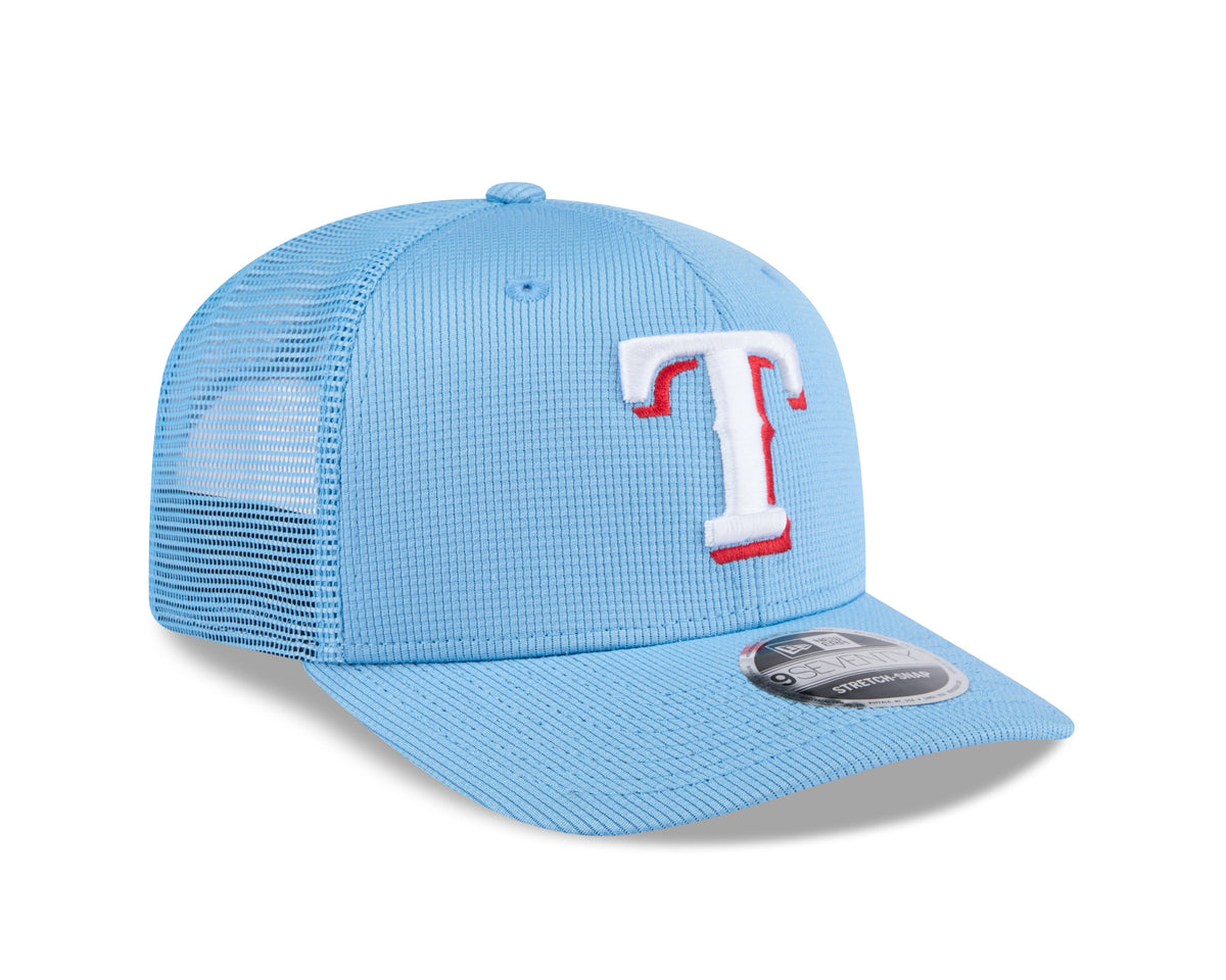 Texas Rangers New Era Blue 2025 Spring Training 9SEVENTY Trucker Hat product image 3, provided for visual reference and