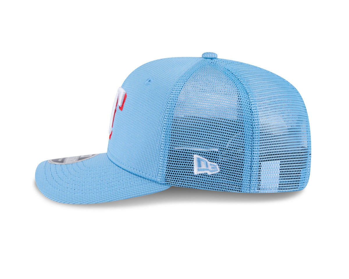 Texas Rangers New Era Blue 2025 Spring Training 9SEVENTY Trucker Hat product image 5, provided for visual reference and
