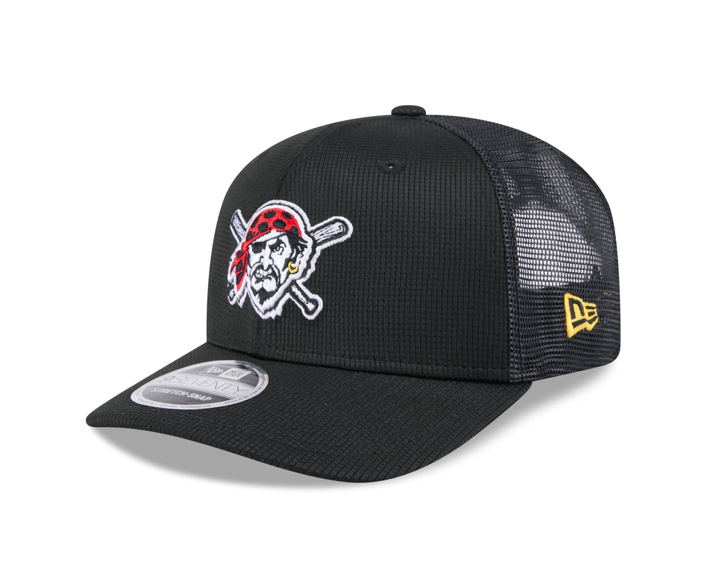 Pittsburgh Pirates New Era Black 2025 Spring Training 9SEVENTY Trucker Hat With Patch product image 3, provided for visual
