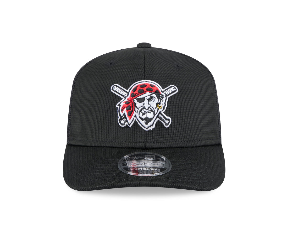 Pittsburgh Pirates New Era Black 2025 Spring Training 9SEVENTY Trucker Hat With Patch product image 2, provided for visual