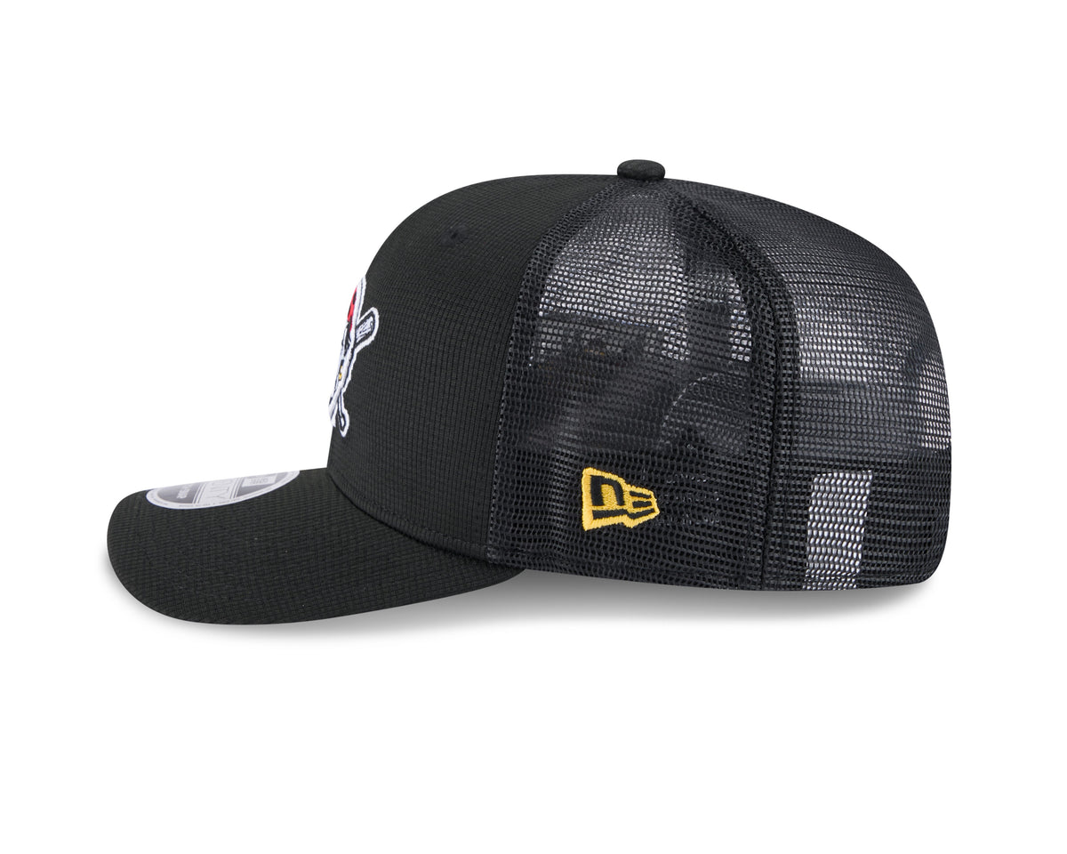 Pittsburgh Pirates New Era Black 2025 Spring Training 9SEVENTY Trucker Hat With Patch product image 4, provided for visual