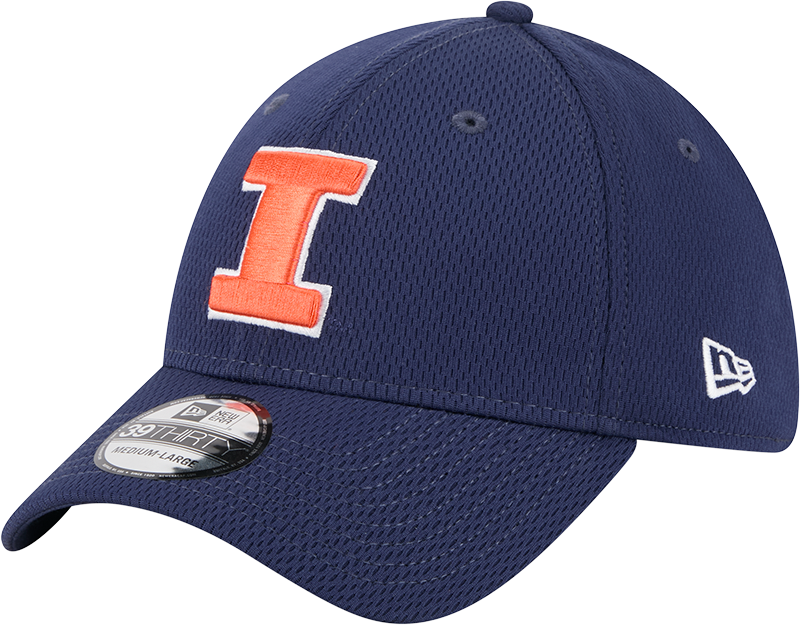 Illinois Fighting Illini Navy Blue New Era Dash Mark 39THIRTY Flex Hat product image 1, provided for visual reference and
