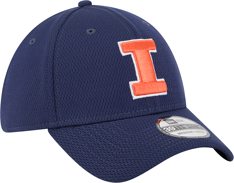 Illinois Fighting Illini Navy Blue New Era Dash Mark 39THIRTY Flex Hat product image 3, provided for visual reference and