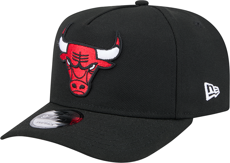 Chicago Bulls New Era Black A-Frame 9FIFTY Snapback Hat product image 3, provided for visual reference and product detail