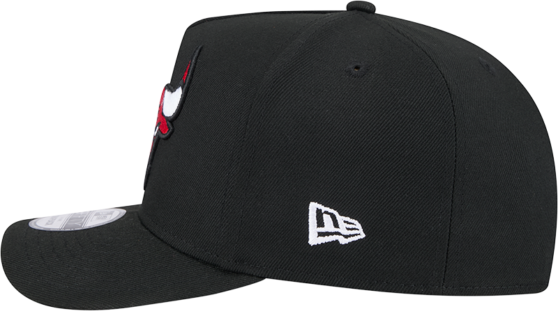 Chicago Bulls New Era Black A-Frame 9FIFTY Snapback Hat product image 5, provided for visual reference and product detail