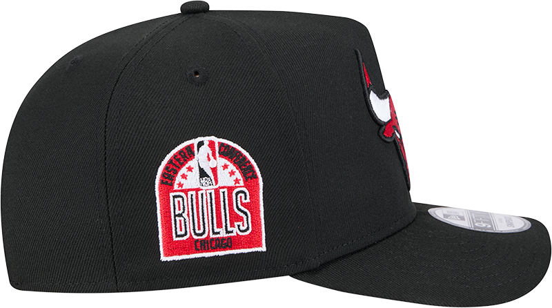 Chicago Bulls New Era Black A-Frame 9FIFTY Snapback Hat product image 4, provided for visual reference and product detail
