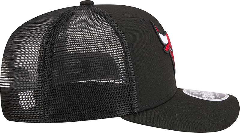 Chicago Bulls New Era Black 9SEVENTY Trucker Adjustable Hat product image 5, provided for visual reference and product