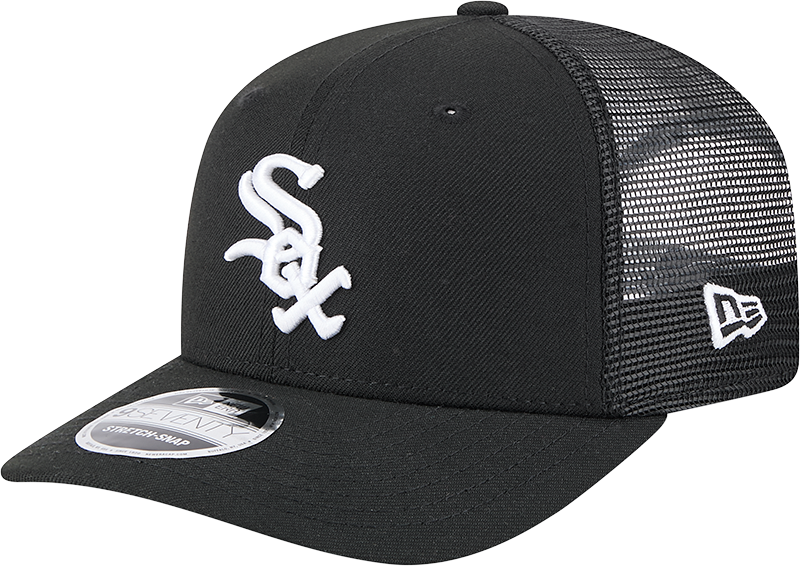 Chicago White Sox New Era Black 9SEVENTY Trucker Adjustable Hat product image 1, provided for visual reference and product