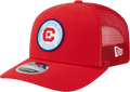 Chicago Fire New Era Red 9SEVENTY Trucker Adjustable Hat product image 1, provided for visual reference and product detail