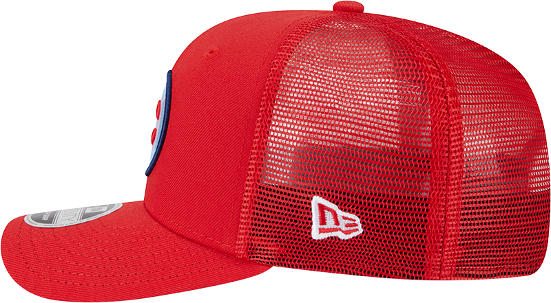 Chicago Fire New Era Red 9SEVENTY Trucker Adjustable Hat product image 4, provided for visual reference and product detail