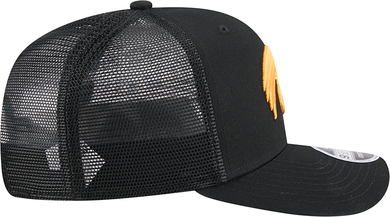 Iowa Hawkeyes New Era Black New Era 9SEVENTY Trucker Hat for Men product image 5, provided for visual reference and product