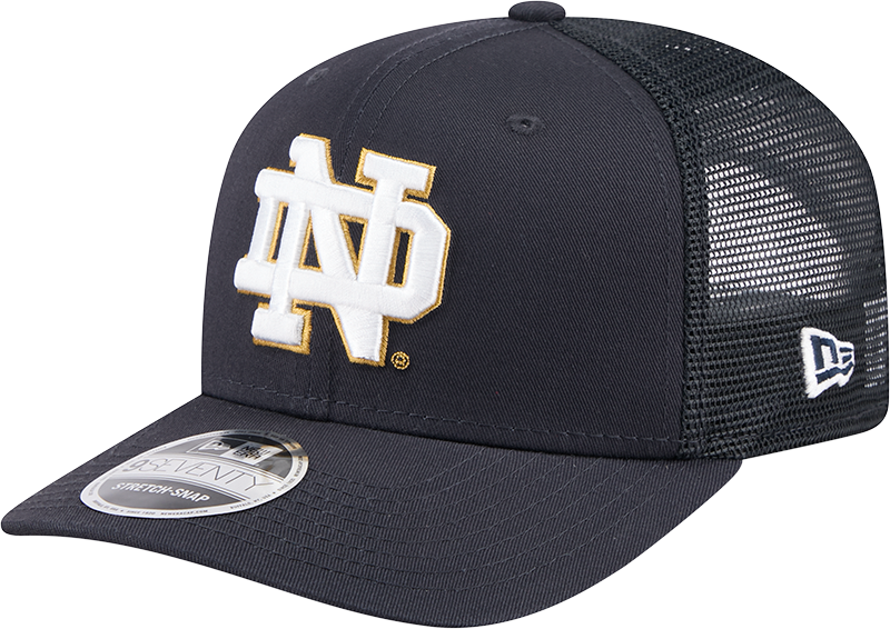 Notre Dame Fighting Irish New Era Navy New Era 9SEVENTY Trucker Hat for Men product image 1, provided for visual reference