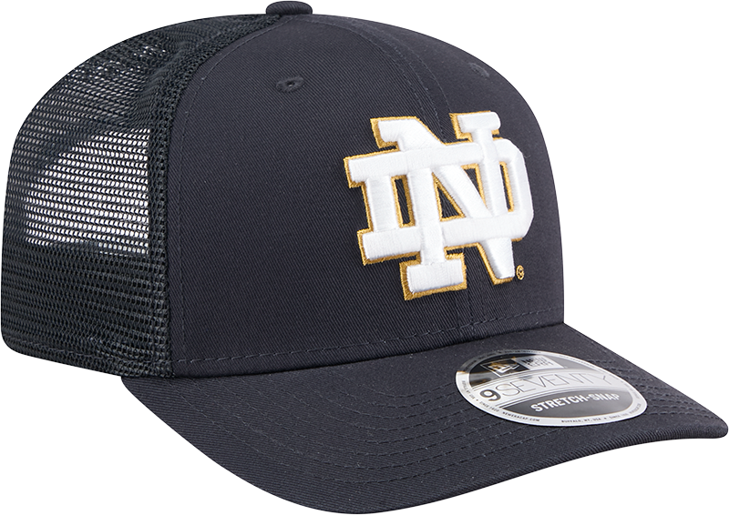 Notre Dame Fighting Irish New Era Navy New Era 9SEVENTY Trucker Hat for Men product image 3, provided for visual reference