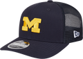 Michigan Wolverines New Era Navy New Era 9SEVENTY Trucker Hat for Men product image 1, provided for visual reference and