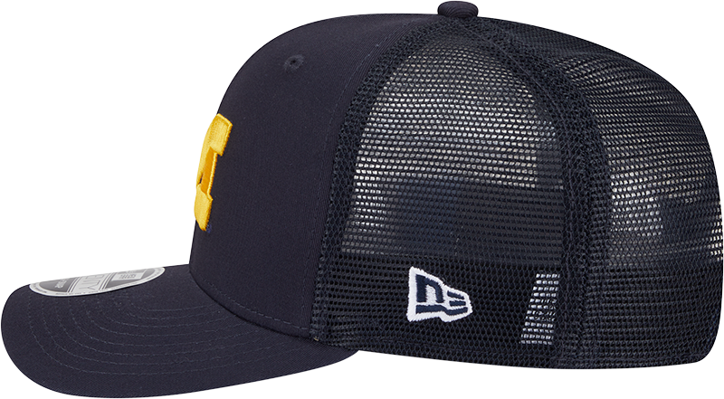 Michigan Wolverines New Era Navy New Era 9SEVENTY Trucker Hat for Men product image 4, provided for visual reference and