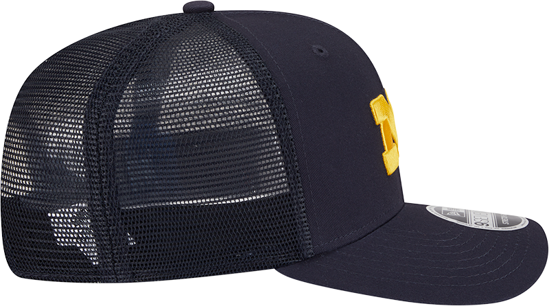 Michigan Wolverines New Era Navy New Era 9SEVENTY Trucker Hat for Men product image 5, provided for visual reference and