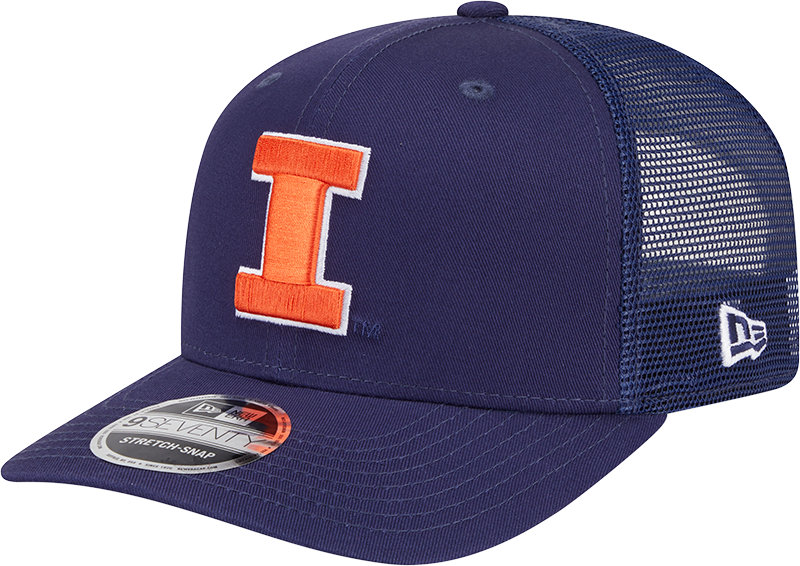 Illinois Fighting Illini New Era Navy New Era 9SEVENTY Trucker Hat for Men product image 1, provided for visual reference