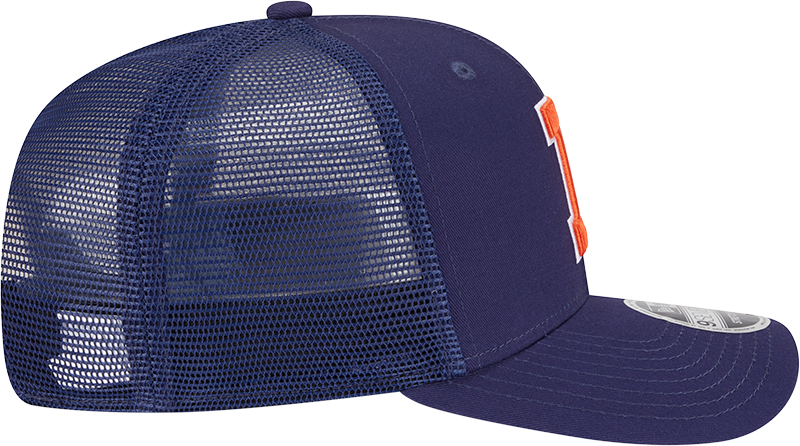 Illinois Fighting Illini New Era Navy New Era 9SEVENTY Trucker Hat for Men product image 6, provided for visual reference