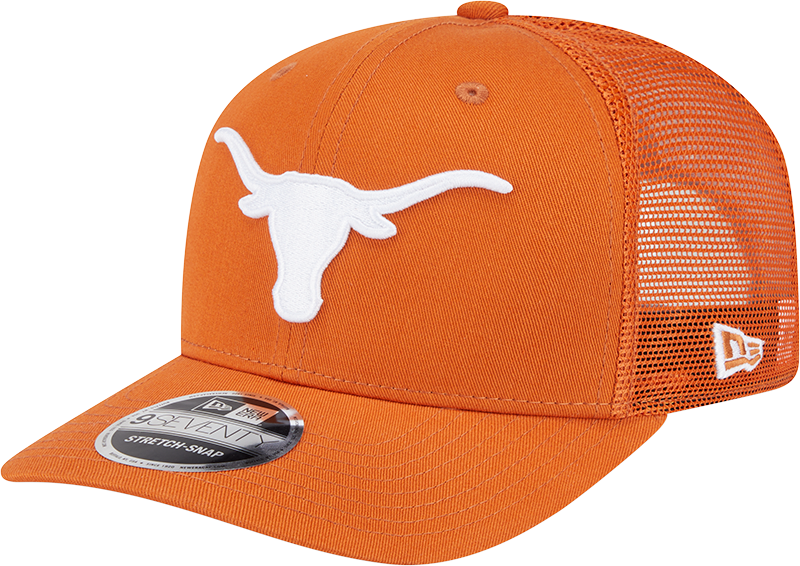 Texas Longhorns New Era Burnt Orange New Era 9SEVENTY Trucker Hat for Men product image 1, provided for visual reference and