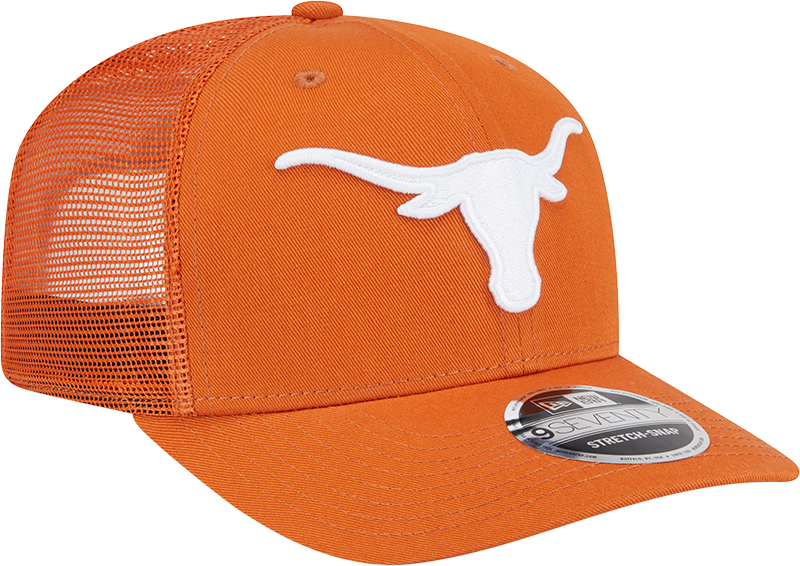 Texas Longhorns New Era Burnt Orange New Era 9SEVENTY Trucker Hat for Men product image 3, provided for visual reference and