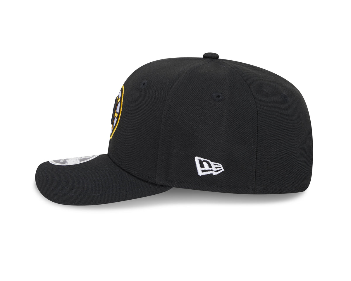 Boston Bruins Black New Era 9SEVENTY Adjustable Hat product image 4, provided for visual reference and product detail review