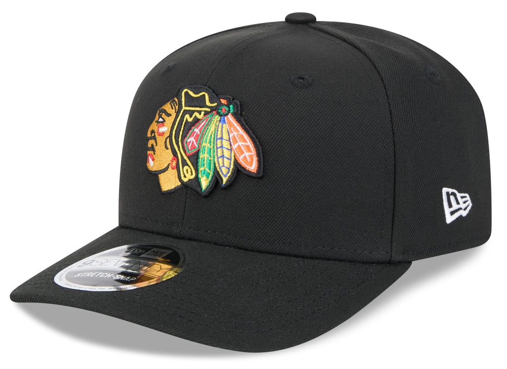 Chicago Blackhawks New Era Black 9SEVENTY Hat for Men product image 1, provided for visual reference and product detail